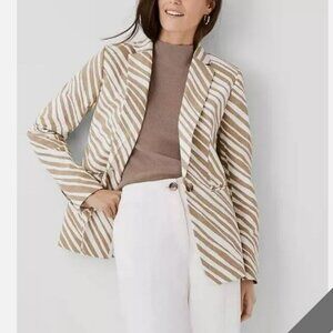 Ann Taylor Hutton Zebra Stripe Blazer 2